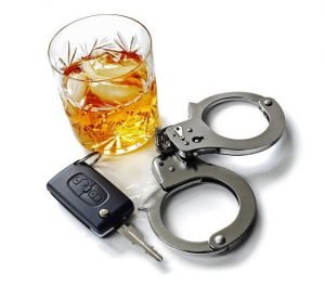 drink, keys and handcuffs