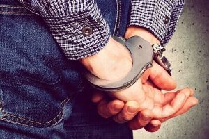 handcuffed DUI suspect