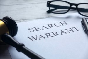 A search warrant copy in a law firm.